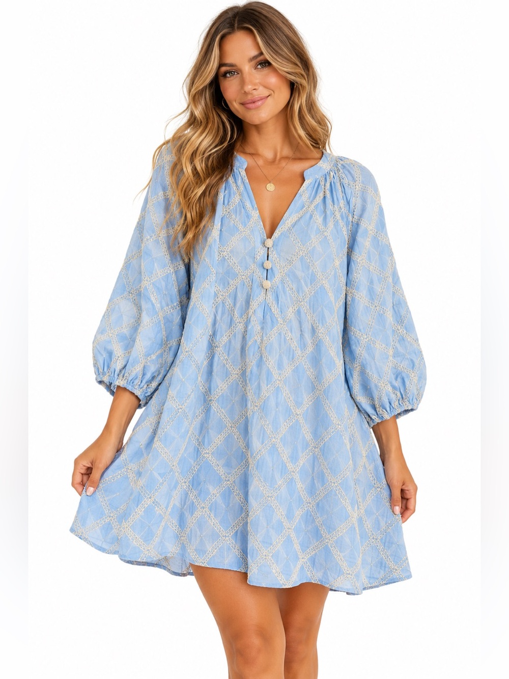 Tuckernuck pomander place blue dress size large